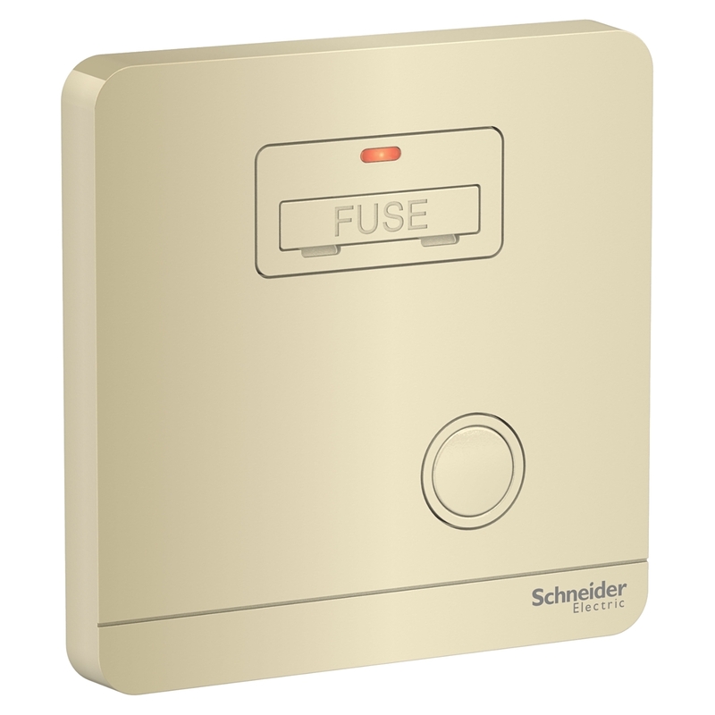 Schneider Electric AvatarOn, fused connection, 13A, 250V, neon, Wine Gold (Model Number -E8330FSGN_WG)
