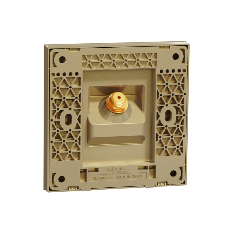 Schneider Electric Avataron C TV Socket E8731TVF_WG, , Ip20 Wine Gold F-Type