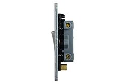 Schneider Electric GU1414-BSS 1 Gang Ultimate Screwless Flat Plate Intermediate Switch, Stainless Steel with Black Interior - Pack of 5