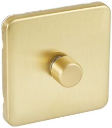 Schneider Electric Lisse - Universal Dimmer - 1 gang 2 way - 400W/VA Satin Brass - GGBL6012CSBS