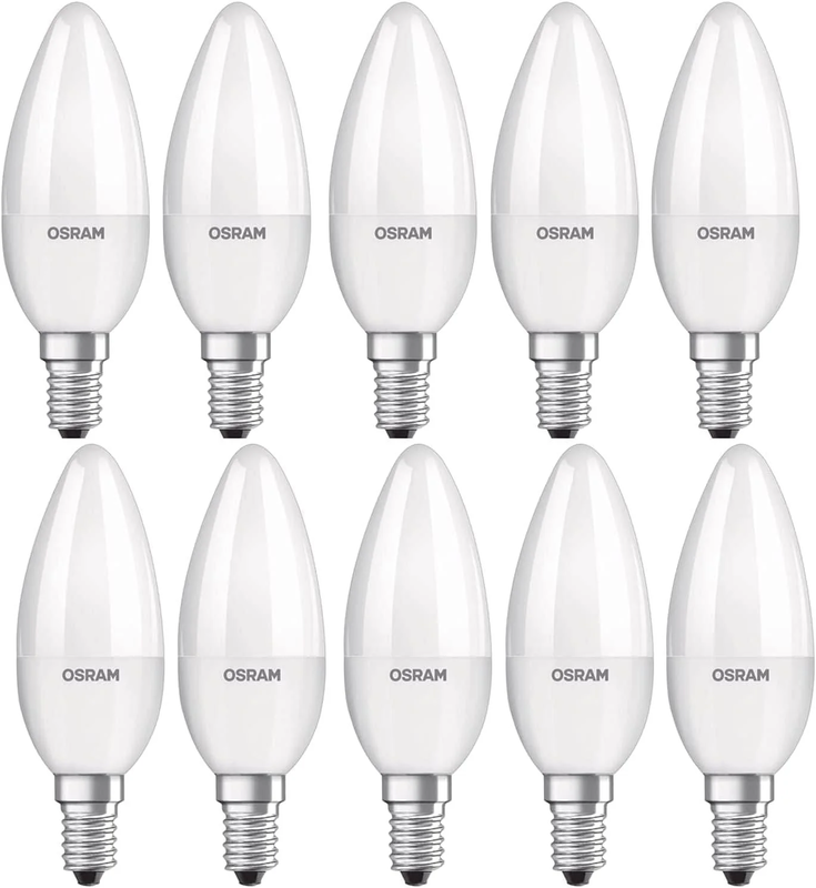 

Osram E14 LED Bulb Clear filament 4.7W 827 Warm White , Pack of 10