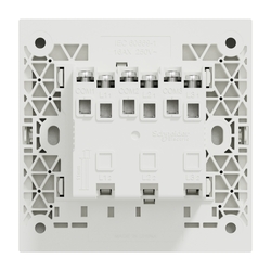 Schneider Electric Avataron C Switch With Fluorescent Locator E8733L1F_WE, 3 Gang, 16Ax White 250 V 1 Way
