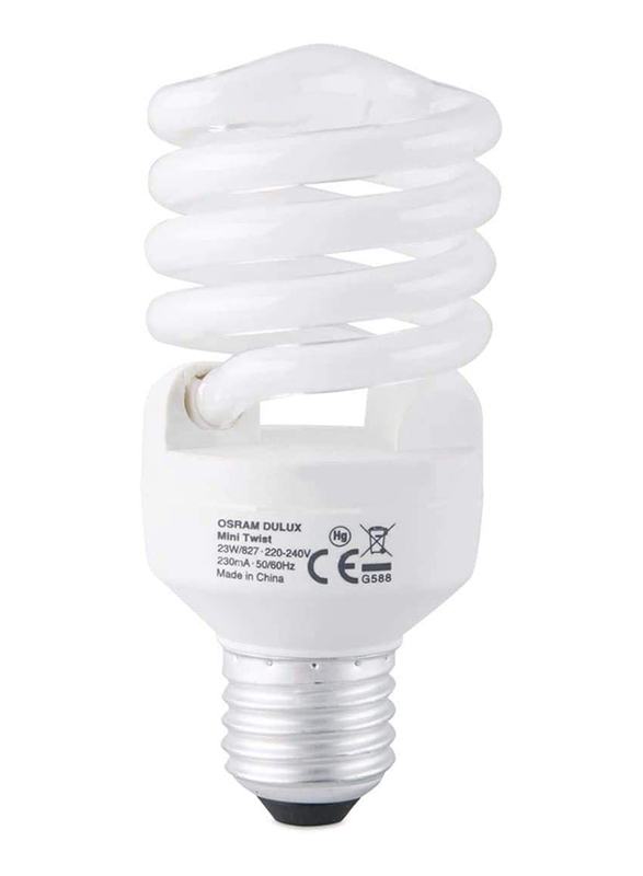 Osram Duluxstar Mini Twist Spiral CFL Bulb, 23W, 1600 Lumens, 4 Pieces, Warm White