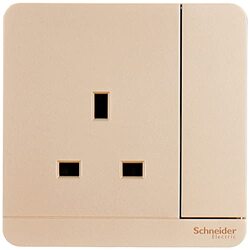 Schneider Electric E8315_WG_G12 AvatarOn Gold - Single switched socket - 13 A - 230 V - 1 gang -Gold - Pack of 5