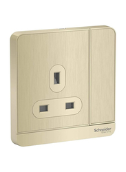 Schneider Electric AvatarOn 3P 13A Switched Socket 250V, E8315_GH_G12, Metal Gold Hairline
