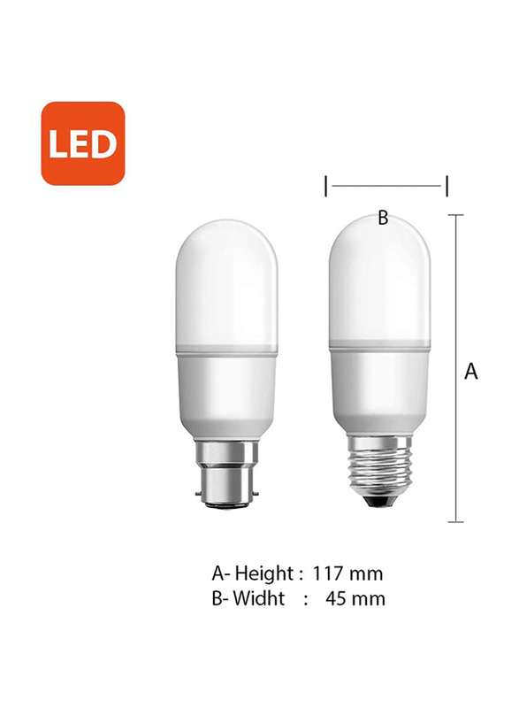 Osram Value Stick Dimmable LED Bulb, 7W, Daylight White
