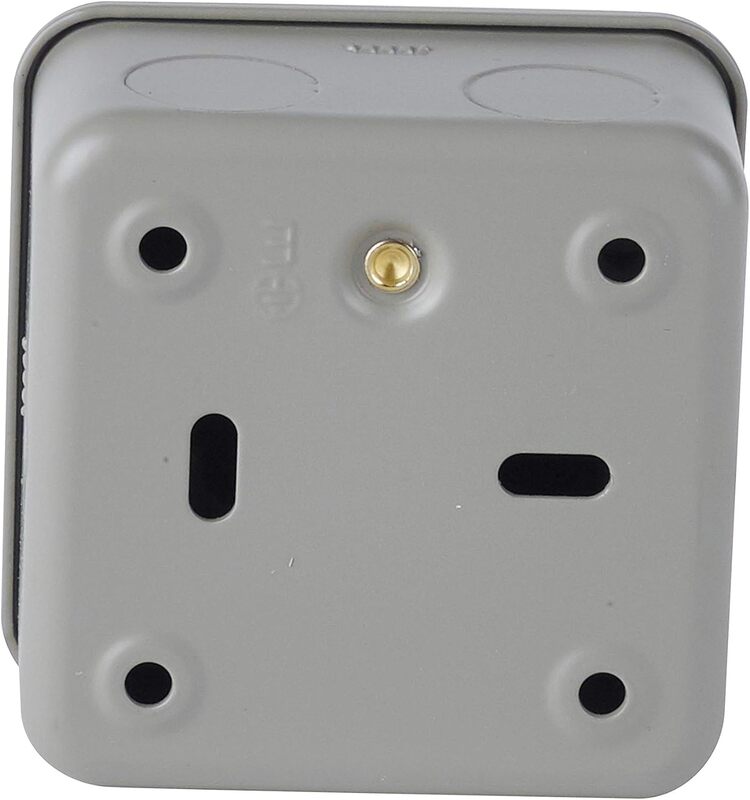 Schneider Electric Exclusive Metal clad - switched socket - 13 A - 230 V - 1 gang - grey - GMC131SS