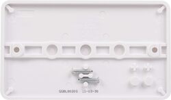 Schneider Electric Lisse - White moulded - blank plate - 2 gangs - matt white - GGBL8020S - Pack of 3
