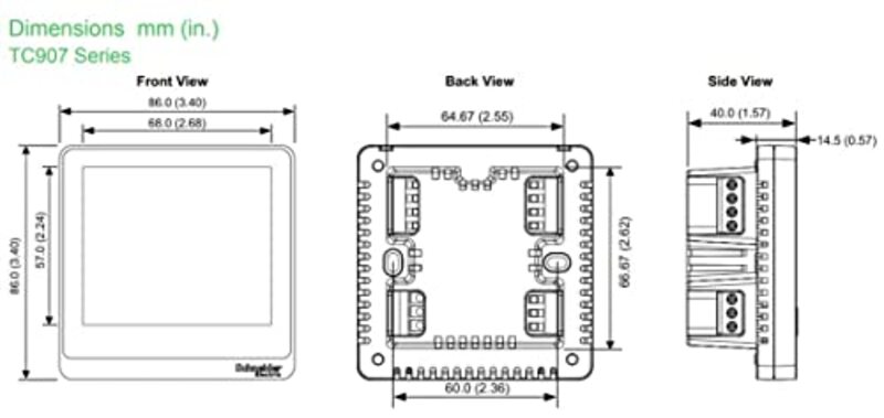 Schneider Space Logic Digital Thermostat Touch Screen FCU Modbus 4P 240V XSs - Pack of 3