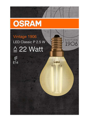 Osram LED Bulb, 2.5W, 2400K, Energy Class A+, White