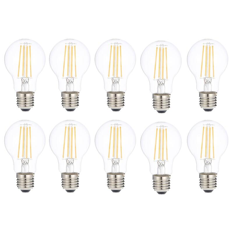 Osram E27 LED bulb Cool White Clear Filament Value Classic A60 7.5W/840 - Pack of 10