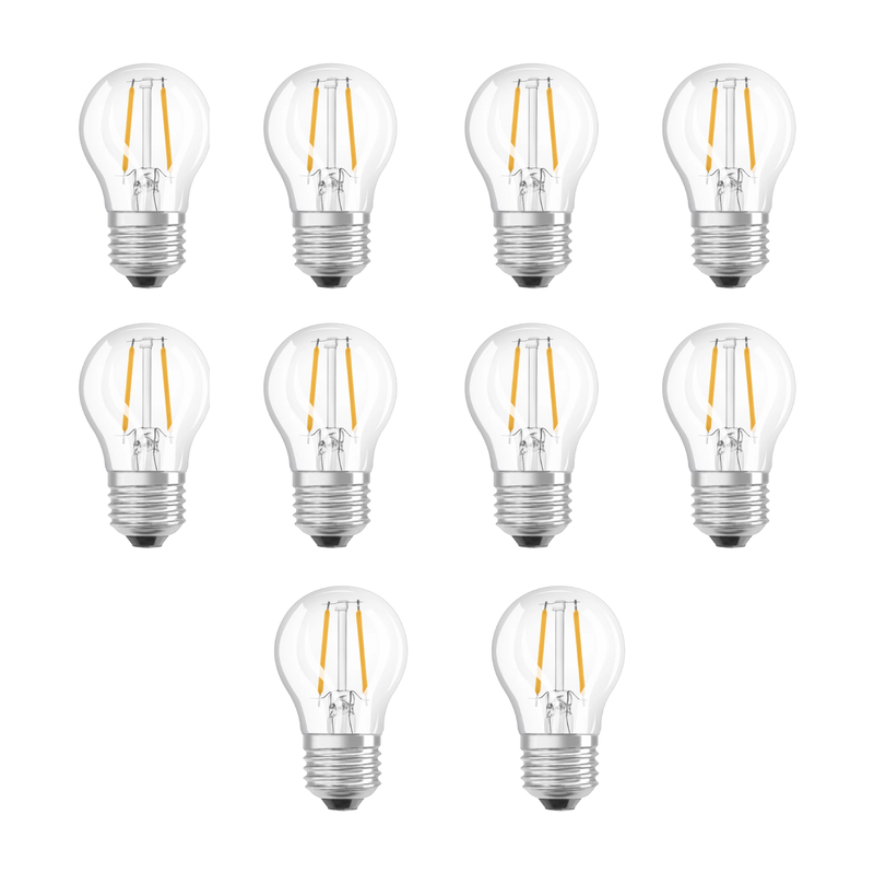 

Osram Filament Retrofit Classic 4W LED Bulb, Screw base E27- 827 Warm White Lamp Pack Of 10