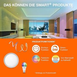 LEDVANCE Smart Led Lamp With Bluetooth E27 Dimmable Warm White (2700 k) Replaces Incandescent Lamps With 37 W Controllable With Alexa & Google Smart + Filament Globe Dim 1-Pack