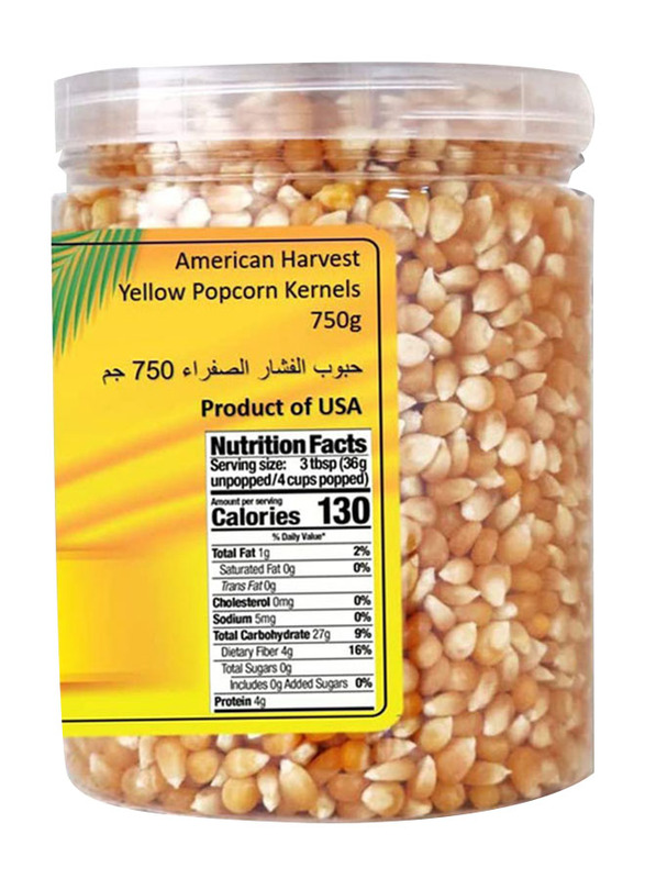 American Harvest Yellow Popcorn Kernels Jar, 750g