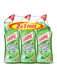 Harpic Pine Active Fresh Toilet Cleaner, 3 Bottles x 750ml