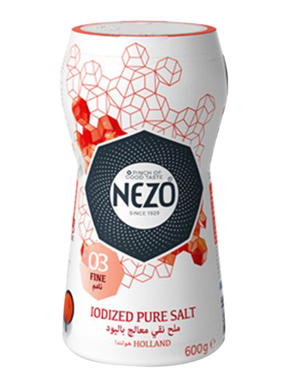 

Nezo Fine Iodized Table Salt Shaker Red Bottle, 600g