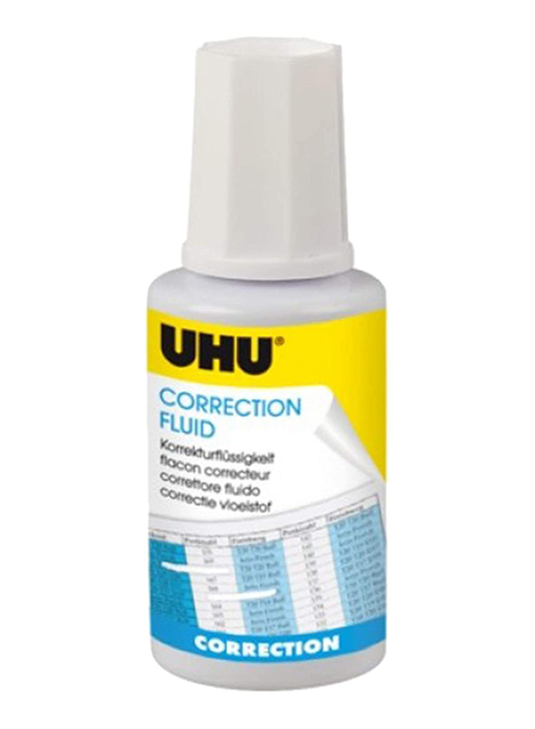 UHU Correction Fluid, 20ml, White