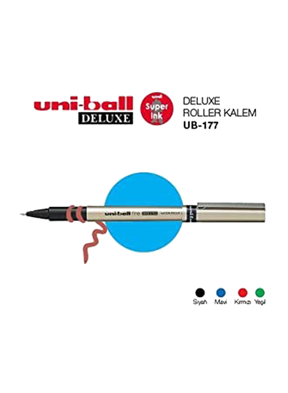 Uniball Fine Deluxe Rollerball Pen, Blue