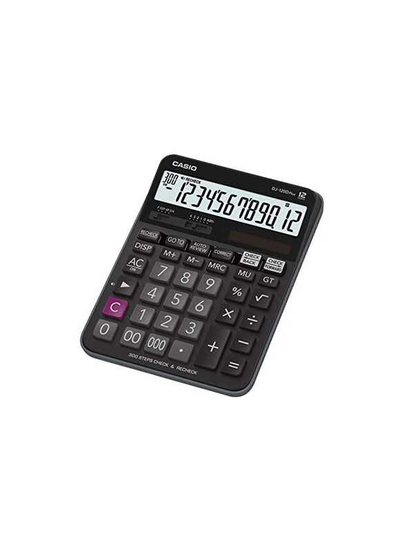 Casio 12-Digits DJ-120D Plus Desktop Calculator, Black