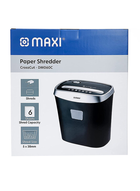 

Maxi Cross Cut Paper Shredder, Black