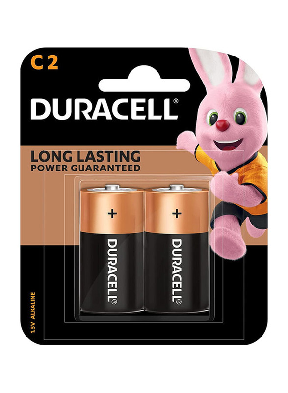 Duracell C2 Long Lasting Power Guaranteed 1.5V Alkaline Batteries, Black/Brown