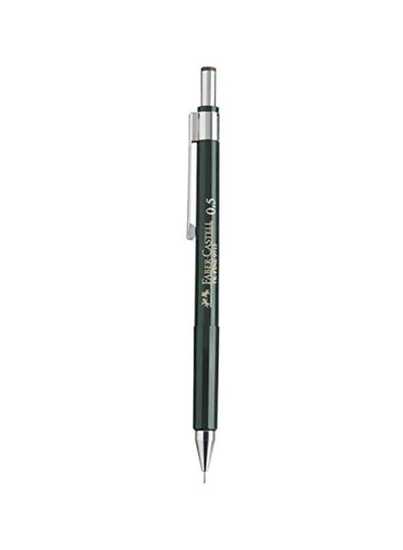 Faber-Castell Mechanical Pencil, 0.5mm, Green/Silver