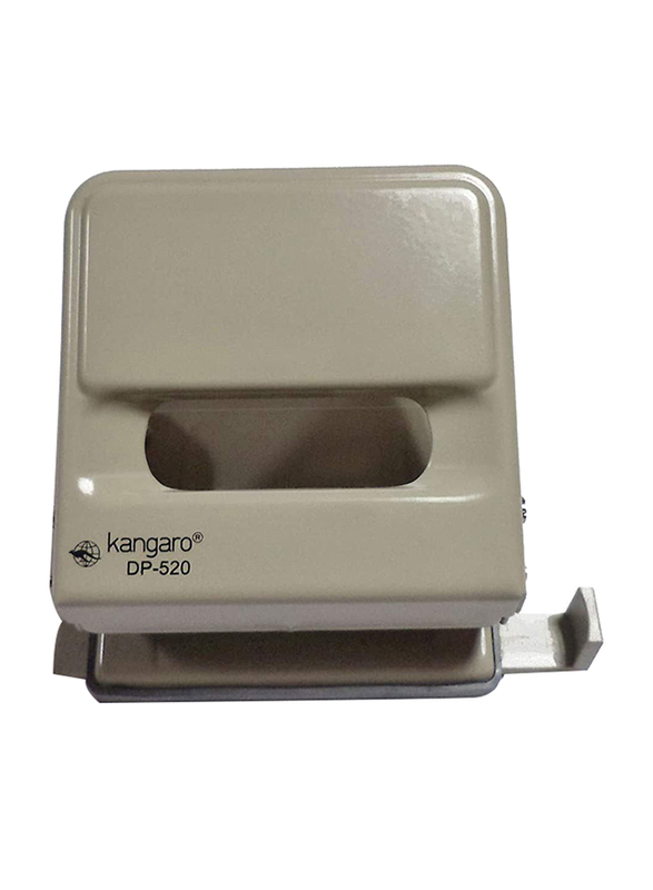 Kangaro DP-520 Two Hole Puncher, 25 Sheets Capacity, Beige
