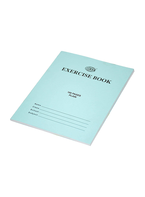FIS Exercise Books Plain, 12 x 100 Pages, 16.5 x 21cm, FSEBP100, White