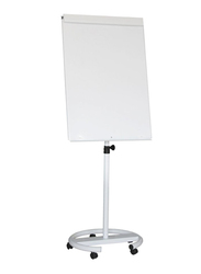 FOS Digital Magnetic Flip Chart Stand, Movable, White