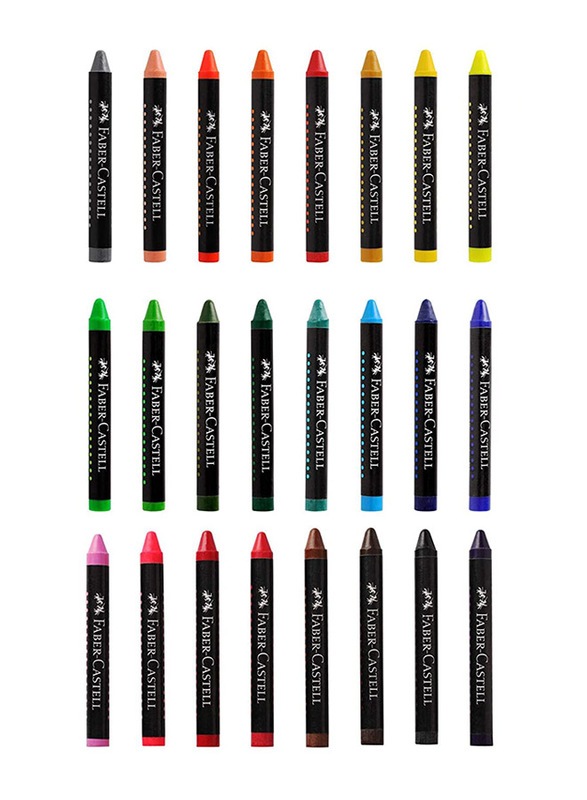 Faber-Castell Wax Crayon Set, 24 Pieces, Multicolour