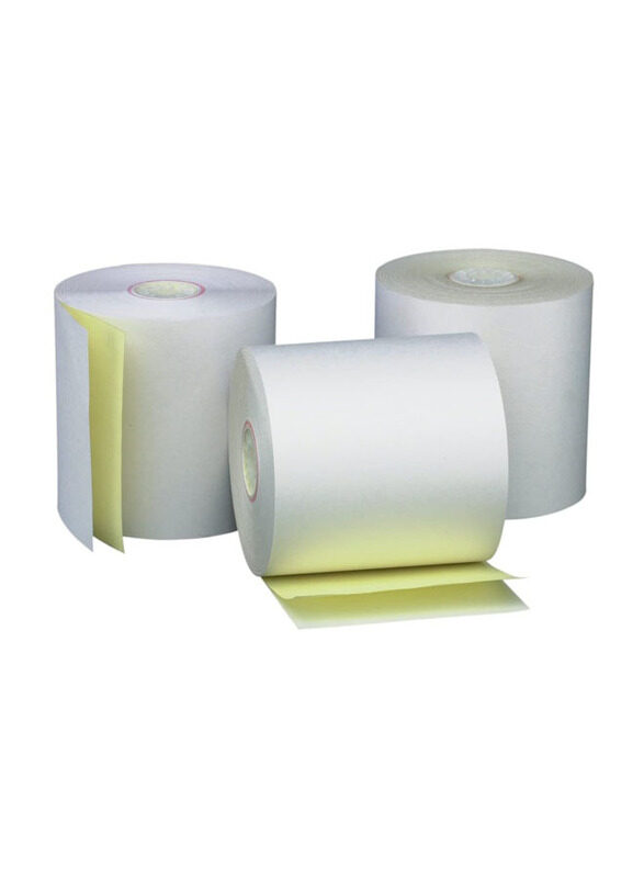 

PM Company Perfection 2 Ply POS/Cash Register Rolls, 3 Inches X 90 Feet, 50 Per Carton, White/Canary