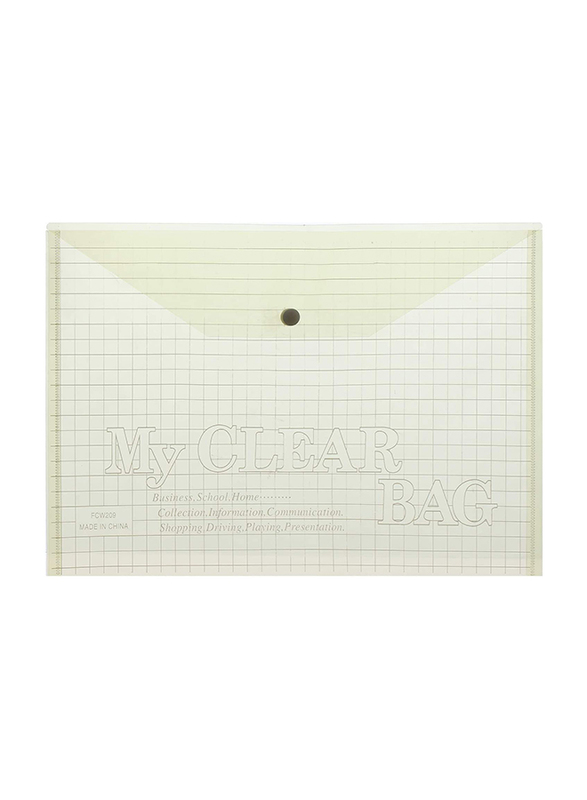 ماي كلير باج غطاء حامل ملفات سميك، 12 قطعة، أصفر