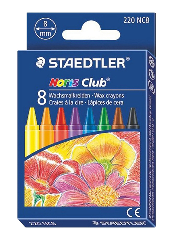 Staedtler Noris Club Wax Crayon Set, 8 Pieces, Multicolour