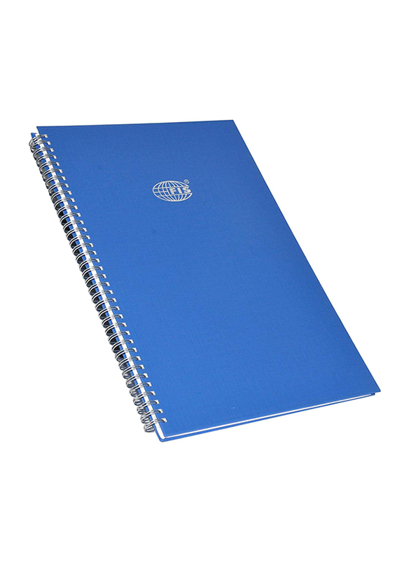 FIS Manuscript Books with Spiral Binding, 8mm, 5 x 96 Sheets, Blue