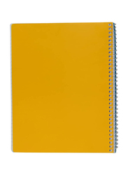 Maxi Spiral Polypropylene 5 Subject Notebook, 11 x 8.5inch, 200 Sheets, Assorted