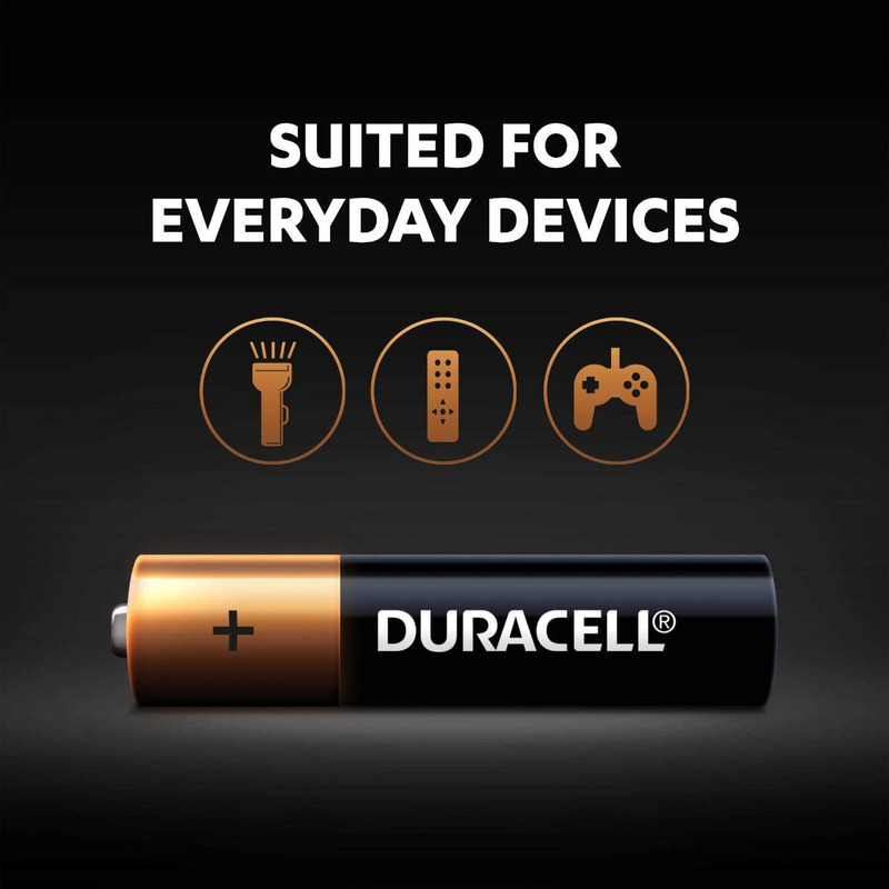 Duracell Type AAA 3V Alkaline Battery, 6 Pieces, Black/Gold