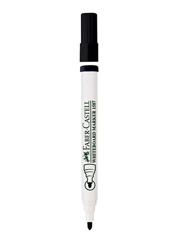 Faber-Castell 1587 Bullet Tip Whiteboard Marker, Black