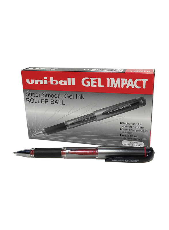 

Uniball 12-Piece Signo Impact Gel Pen Set with Rubber Grip, Multicolour