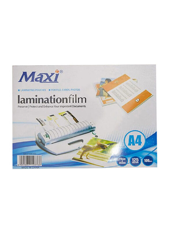 

Maxi Laminating Film Sheet, A4 Size, Clear