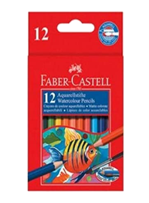 Faber-Castell Water Colour Pencil Set, 12-Piece, 114412, Multicolour