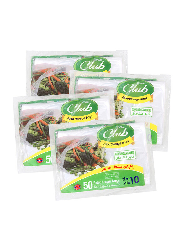 

Sanita Club Oxo-Biodegradable Small Food Storage Bags No.10, 4 x 50 Bags