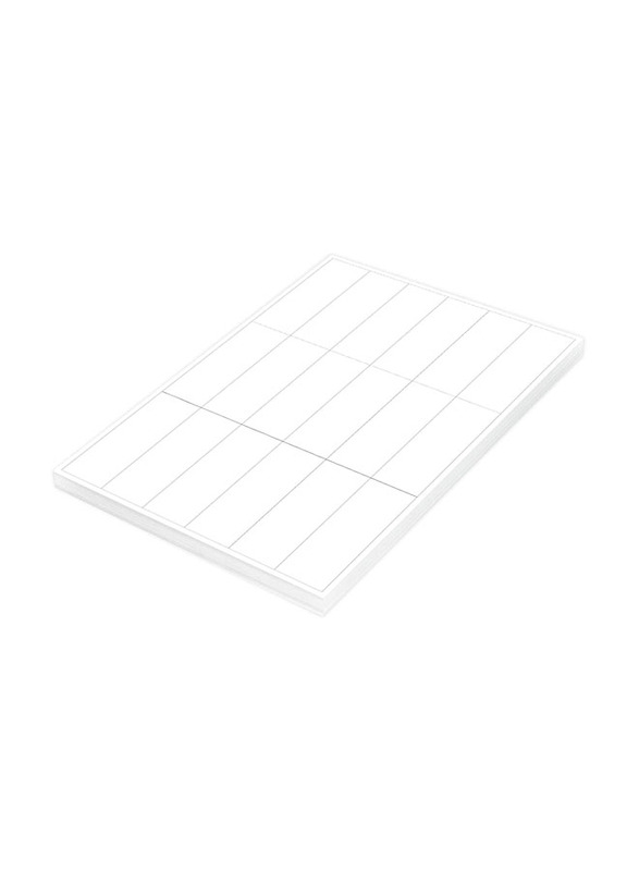 اف اي اس ملصق متعدد الأغراض، 18 × 100 ورقة، مقاس A4، أبيض