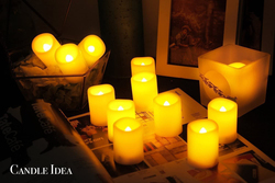 Candle Idea Flameless Flickering Votive Tea Lights Candles, 24 Pieces, Cream