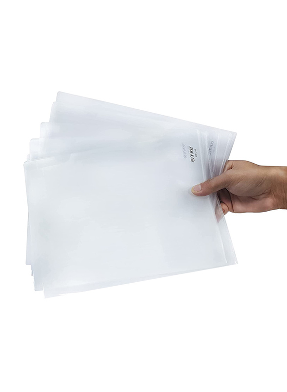 Maxi Folder Poly Bag, 12 Pieces, Clear
