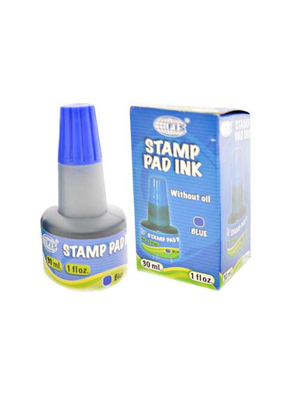 FIS FSIK030BL Stamp Pad Ink, 4 Pieces, Blue