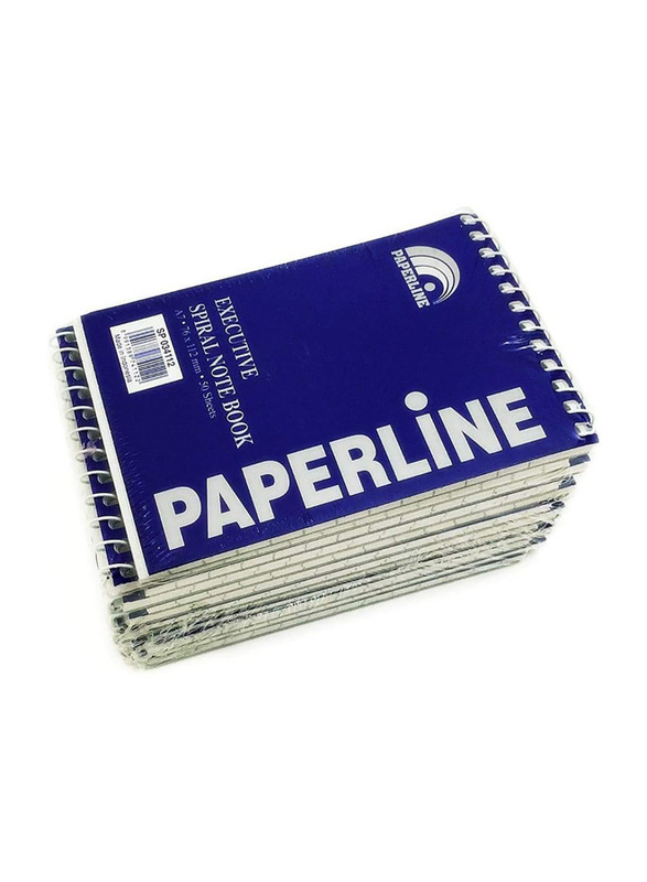 Paperline Ruling Single Line Top Spiral Memo, 12 x 50 Sheets, A7 Size