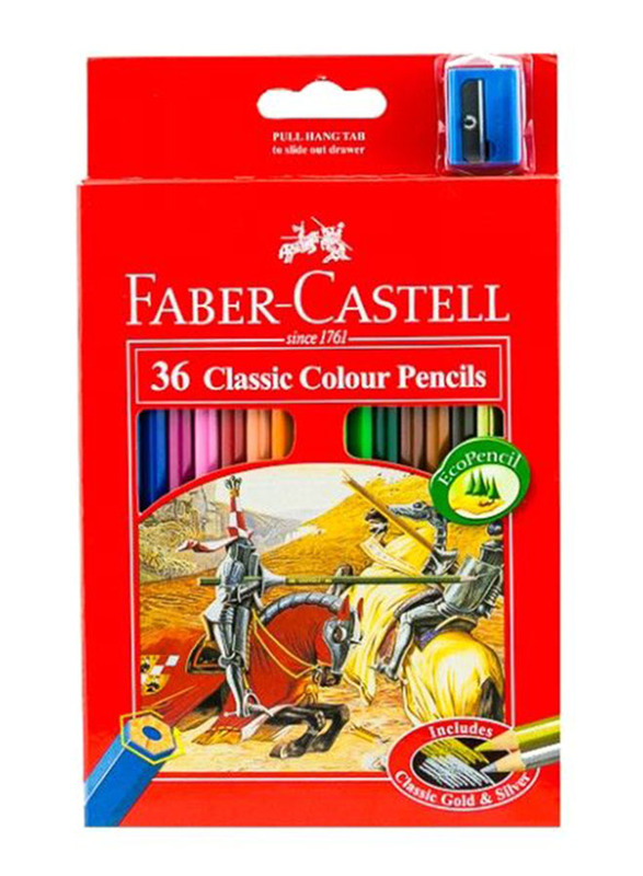 Faber-Castell Classic Color Pencil Set, 36 Pieces, Multicolour
