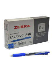 Zebra 12-Piece Sarasa Clip Gel Ink Rollerball Pen Set, 0.7mm, Blue
