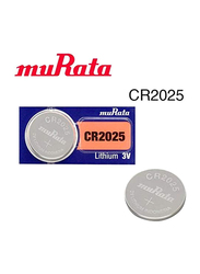 Murata CR2025 3V Lithium Indonesia Battery, Silver