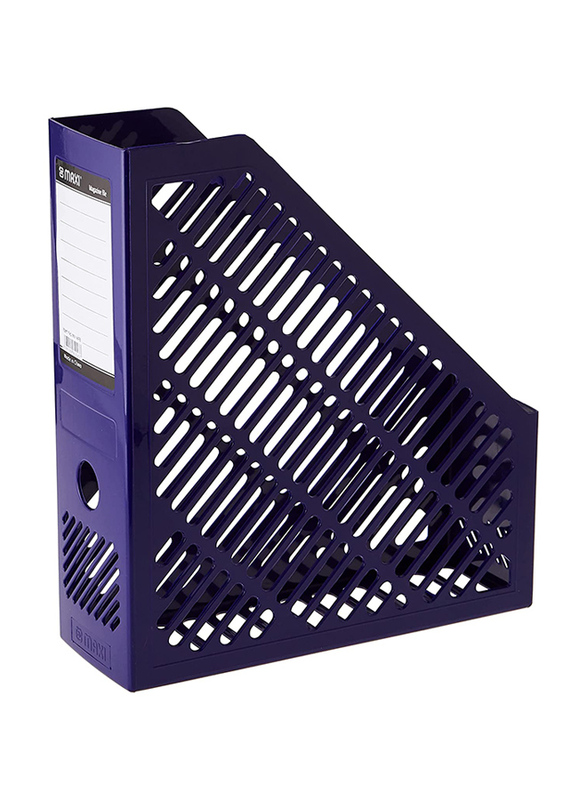 Maxi Plastic Magazine File Holder, Blue